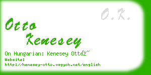 otto kenesey business card